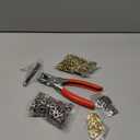 803Pcs Grommet Eyelet Pliers Kit, 1/4 Inch Grommet Tool Kit with 800 Metal Eyelets, Grommet Hand Press kit for Leather Crafts(Inside Dia: 6.4mm/Outer Dia: 12mm (A.I.S.)/Flange Width: ~3mm)