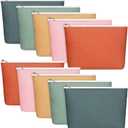 Reginary 10 Pcs Valentines Canvas Makeup Bags Bulk for Women Travel Toiletry Cosmetics Bags Blank DIY Pencil Pouch, Gift for Valentines Patrick's Day Wedding Bridal Shower Coworker(Boho Color)