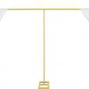 10x20ft Backdrop Stand Heavy Duty Pipe and Drape Backdrop Stand for Parties, Adjustable Pipe Kit Curtain Frame Stand for Photography Background Support,Wedding Arch Metal Frame (Gold)