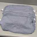 Yoofoss Muslin Burp Cloths for Baby 10 Pack 100% Organic Cotton Baby Washcloths for Boys Girls Large 20''X10'' Super Soft and Absorbent Fog Blue