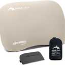 Camping Pillow with 2PC Removable Cover, Inflatable Memory Foam Travel Pillows Backpacking Pillow for Outdoor Camp, Travel, Hiking (Deep Gray)