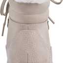 WHITE MOUNTAIN Women's Shoes Tamasha Lace-Up Hiker Bootie (7.5, Ice/Fabric)