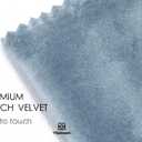 4 x Vitalizart Dusty Blue Velvet Ribbon Set 3/8" x 15 Yd Wooden Spool Fabric Trim 3 Rolls * 5 Yd for Christmas Wreath Decoration Handmade Craft Ornaments Gift Wrapping & Bow Making