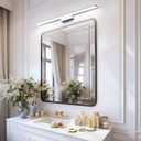 Ralbay Brushed Nickel Vanity Light for Bathroom Metal Acrylic Modern LED Bathroom Light Fixtures Brushed Nickel 40inch