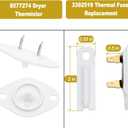 WP3387747 3387747 Dryer Heating Element Kit-Compatible With Whirlpool Cabrio Kenmore He2 Kenmore Elite He3 Maytag Dryers- GEW9250PW0 GEQ9800PW1 WD05X30818 GEQ9800PW2 GEQ9800PW1 MEDB835DW4 By TOMOON