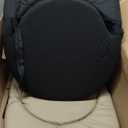 2 Pcs Stadium Seats Floor Chairs Reclining Bleacher Seat with Shoulder Strap Portable Recreation Recliner Beach Folding Waterproof Cushion Chair for Sports (Black and Khaki)