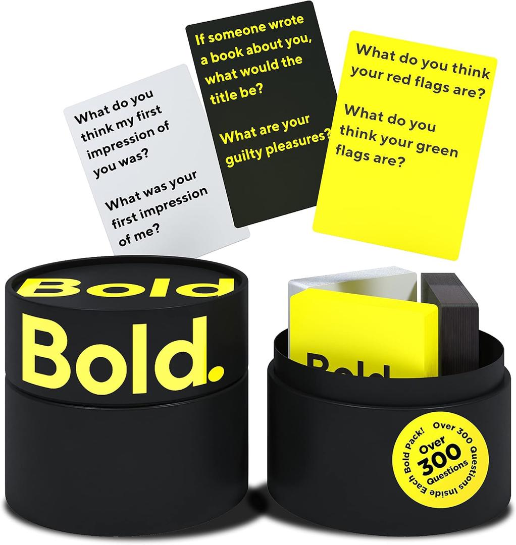 Bold - 300 Conversation and Question Cards for Adults - Perfect for: Bridal Shower Gifts, Couple Gifts, Date Night, Couples Games, Date Night Ideas, Anniversary, Couples Gifts, Wedding Gift for Couple