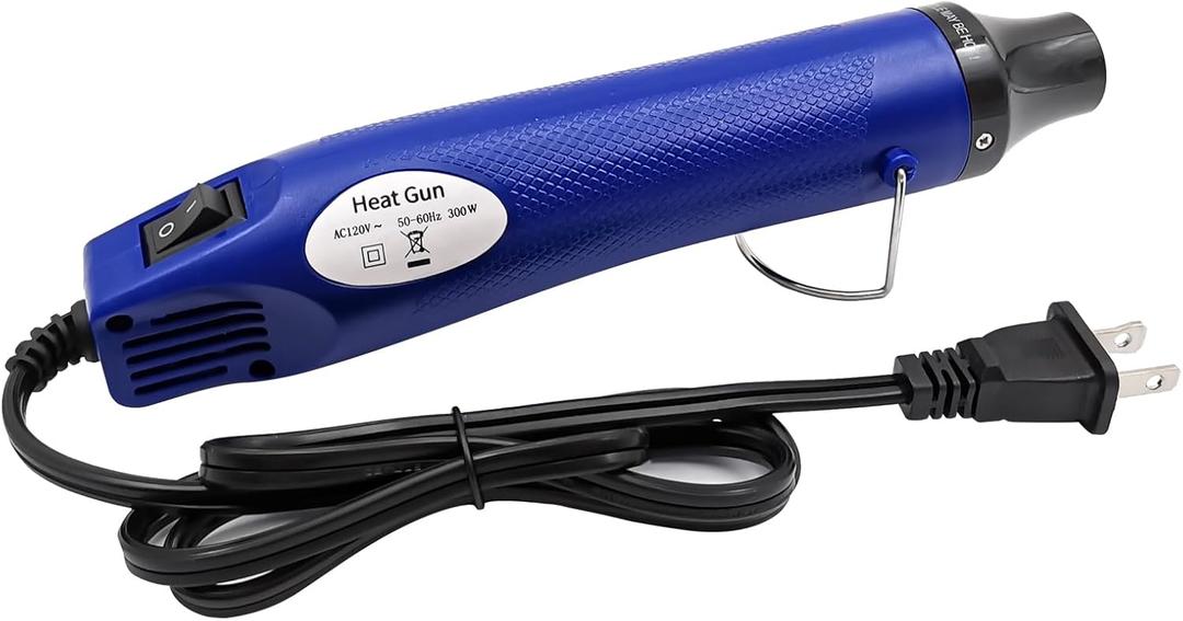 Heat Gun, Mini Hot Air Gun for DIY Crafts Portable Heat Air Gun Tool for Embossing Shrink Wrapping Drying Paint (Blue)