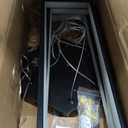 Gold Modern Led Chandelier - Adjustable High Ceiling Light Fixtures, Dimmable Led Pendant Lighting, 3-Ring Rectangle Staircase Contemporary Chandelier for Living Room, Kitchen Island