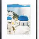 Axeman 16x20 Picture Frame with Mat for 11x14, Solid Oak Wood Poster Frame with Tempered Glass for Home Decor, Wooden 16x20inch Photo Frame for Art Photo and Prints, Wall Hook Included, Black