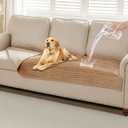 HAOMAIJIA Waterproof Couch Cover for Dogs Washable,Fuzzy Pet Couch Covers for Sofa,Thick Soft Dog Bed Cover Non-Slip Couch Covers for 3 Cushion Couch Sofa Pet Friendly (Khaki, 35" x 82")