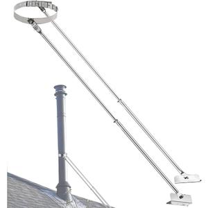Upgraded 6DP-XRB 6" Extended Roof Chimney Bracket Support Kit, Stainless Steel, Adjustable Design Chimney Bracket Kit, Easily Withstands Snowstorms, Fit for Chimneys from 6" to 13.7" in Diameter