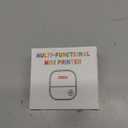 Mini Sticker Printer AHM2, Mini Thermal Printer with 3 Rolls Paper, Portable Bluetooth Inkless Printpods, Pocket Label Maker Suitable for Creative Kids DIY, Diaries, Photos, Study Notes -White