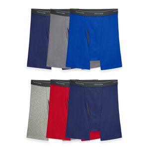 Fruit of the Loom Men's Coolzone Boxer Briefs,6 Pack - Assorted Colors, L