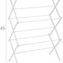 Amazon Basics Foldable Portable Clothes Drying Rack for Indoor Air Drying, Collapsible Design, 14.5" D x 29.5" W x 41.8" H, White