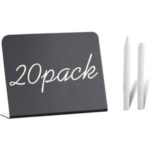 20 Pack Mini Chalkboard Signs - 4"x3" Food & Party Table Signs - Wedding & Bakery