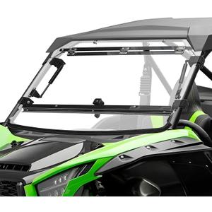 KEMIMOTO UTV Flip Windshield Compatible with 2020 2021 2022 2023 2024 2025 Kawasaki Teryx KRX 1000, Scratch Resistant 1/4" Thick Polycarbonate Hard Coated Front Full Windscreen
