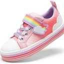 DREAM PAIRS Toddler Girls Shoes Rainbow Sneakers Casual School Walking Hook and Loop Footwear for Toddler/Little Kids 13