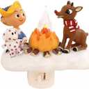 Christmas Night Light, US Standard Wall Socket Plug-in Ornament, Holiday Theme Decorative Light (Christmas E)