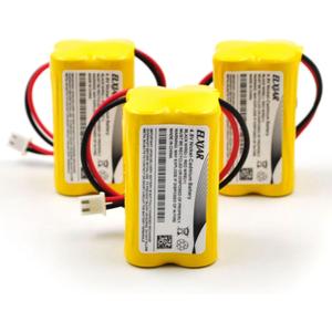 (3-Pack) 4.8V 800mAh Ni-CD Battery Replacement for Emergi-Lite BL93NC487, Exit Light Co BAA-48R, Interstate NIC0186, Dantona Custom-43, OSI OSA-126, Lithonia ELB-CS06 Emergency Exit Lights