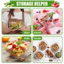 Tanlade 50 Pcs Square Plastic Serving Bowls Disposable Snack Salad Bowl Small Party Candy Bar Containers Taco Bar Serving Dishes for Buffet Chips Fruit (12 oz,Clear)