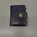 Falan Mule Women's Wallet, Genuine Leather, Bifold, RFID Blocking, Peacock Blue, 10 Slots, 2 Windows, 1 Zipper Pocket, 2 Compartments