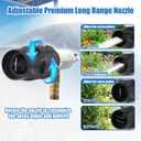 JOEJET Downstream Injector for Pressure Washer, Adjustable Chemical Injector Kit, Variable Power Washer Long Range Nozzle External Injection, 1/4 Inch Quick Connect