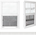 2 Pack Shed Windows, Chicken Coop Windows, 24" x 36" White