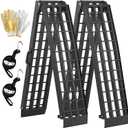 Truck Ramps 3000LBS Capacity - 2 Pcs 7.5ft Heavy Duty Loading Ramp, Folded Loading Ramps for Motorcycles, Dirt Bikes, UTVs, ATVs, Golf Cart, Garden Tractors, Black Aluminum Ramps