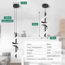 CANEOE Black Pendant Light Fixtures, Adjustable Modern Pendant Lights for Kitchen Island Small Pendant Lighting for Kitchen Island Dining Room Living Room Bedroom Hanging Light Fixtures,1 Pack