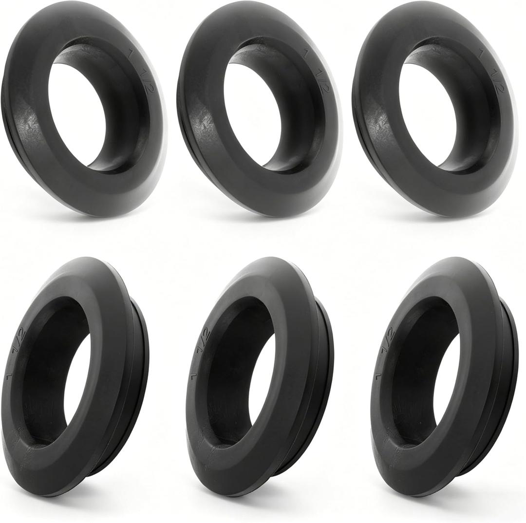 1 1/2" Flexible Rubber Tank Sealing Adapter Compression Fitting (1.5inch-6pc)