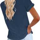 Cicy Bell Women's Short Sleeve Shirts Crewneck Loose Casual Summer Basic Tees Tops M