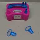 IDAODAN Electric Balloon Pump, Portable Electric Balloon Blower Machine Balloon Air Pump Dual Nozzle Rose Red 110V 600W Balloon Inflator for Party Decorations