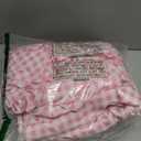 Pink Gingham Twin Sheet Set, 3-Piece Soft Brushed Microfiber Bed Sheets - 16" Deep Pocket Fitted Sheet, Wrinkle & Fade Resistant, Hotel Luxury Bedding