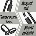 50PCS 3 Inch Heavy Duty Quick Chain Links, 1200 LB 5/16 Threaded Black Carabiners for Hammock Camping
