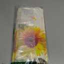 4 Pack Sunflower Tablecloth 51 x 86 Inch Plastic Rustic Sunflower Tablecloth Sunflower Party Tablecloth Sunflower Birthday Party Table Cloth Sunflower Table Covers for Indoor Outdoor Party Decorations (White&yellow)