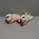 Multipet Lamb Chop Dog Plush Toy - Squeaky Toy for Small & Medium Dogs - Extra Soft Plush - Stuffed Animal for Cuddling & Playing (10", Cream, 5 Squeakers)