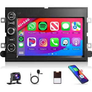 8Core 4G 64G Radio for Ford F150 F250 F350 Fusion Edge Explorer Expedition Car Stereo,7inch 1080P HD IPS Touchscreen,5.0 Bluetooth,Wireless Carplay Android Auto,DSP GPS WiFi FM/RDS AHD Backup Camera
