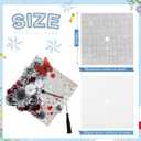 Gersoniel 12 sheets Rhinestone Grad Cap Topper with Construction Paper for Graduation Hat Bling Decoration 10 x 10 '' Card Stock Grad Cap for Photo DIY Graduation Hat Topper Cover Party Decor(Sliver)