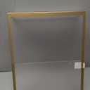 EHWINE 12 Pack Acrylic Sign Holder 8.5 x 11, Gold Picture Frame Stand up Table Top Sign Holders, Slanted Back Paper Holder Clear Display Stand Menu Flyer Holder for Wedding Party