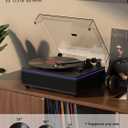 Record Player with Built in Speakers Bluetooth 5.3 Turntable Belt Drive 2-Speed Turntables for Vinyl Records High Fidelity Records Player with Magnetic Cartridge AT-3600L, Cool Light Strip, Black | All-in-one vintage turntable.Belt Drive 2-Speed Turntables with Magnetic Cartridge AT-3600L, Support RCA Output, Black