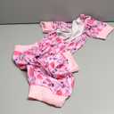 Valentine's Day Dog Pajama Heart Pattern Dog Onesie Jumpsuits Soft Pet Love-Themed Pjs Festival Dog Outfit Costume Apparel Clothes for  Large Dogs 