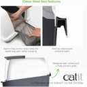 Catit Airsift Jumbo Hooded Litter Pan with Odor Filter System | Covered Cat Litter Box - Easy-Lift Hood & Leak-Resistant Design - Ideal for Multi-Cat Households, Jumbo