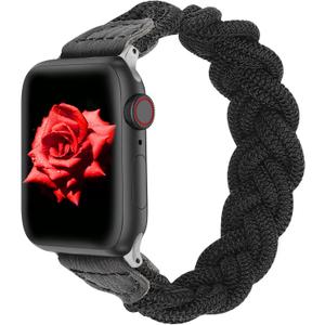Wearlizer Stretchy Braided Band Compatible with Apple Watch Bands Women 38mm 40mm 41mm 42mm 44mm 45mm 46mm 49mm Slim Elastic Solo Loop Strap Woven for iWatch Series 11 10 9 8 7 6 5 4 3 SE/Ultra 3 2 1 (Black)
