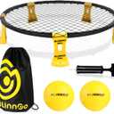 Roundnet Game Set with Balls and Patented Net, Lawn, Beach, Backyard Outdoor Game for Adults and Family