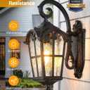 VIANIS Dusk to Dawn Outdoor Lighting, 2-Pack Porch Lights Outside, Bronze Outdoor Light Fixture, Exterior Lighting Fixtures, Oil Rubbed Bronze Front Porch Lights, Aluminum Anti-Rust, Hardwired