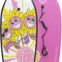 Bodyboard with Wrist Leash Lightweight Body Board for Adults with EPS Core 33/37/41 Inch Choose Color