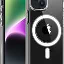 Magnetic Clear for iPhone 14 Plus Case, Compatible with Magsafe Wireless Charging, Anti-Yellow Shockproof and Military Drop Protection, Transparent Phone Case for iPhone 14 Plus-Clear