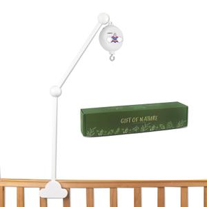 27 in White Wooden Crib Mobile arm 360 Adjustable Angle Baby Mobile arm,Crib Mobile arm with Music Box -Volume Control 12 lullabies (Turn & Music,Turn only, Music only)
