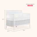 Dream On Me Avery 5-in-1 Convertible Full-Size Baby Crib in White, GreenGuard Gold & JPMA, 3 Mattress Heights, Converts to Toddler, Day & Full-Size Bed, Create a Safe and Baby-Friendly Nursery